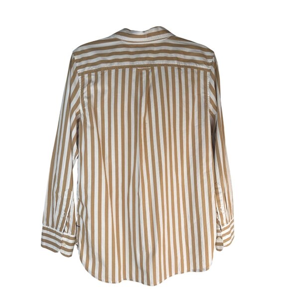J.Crew Womens Size 4 Classic Fit Striped Button-Up Shirt Long Sleeve - Picture 9 of 15